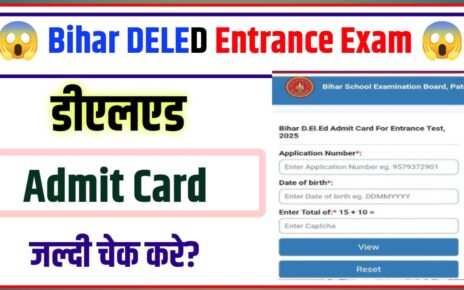 Bihar DElEd Admit Card 2025 OUT